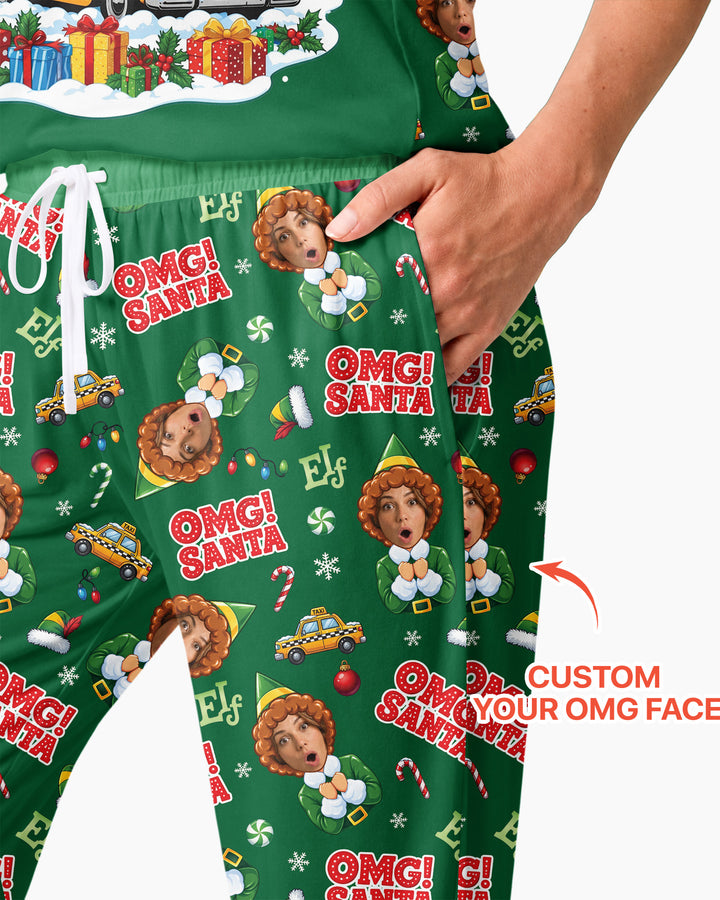 Custom Image OMG Santa Bamboo Women Pajama Set