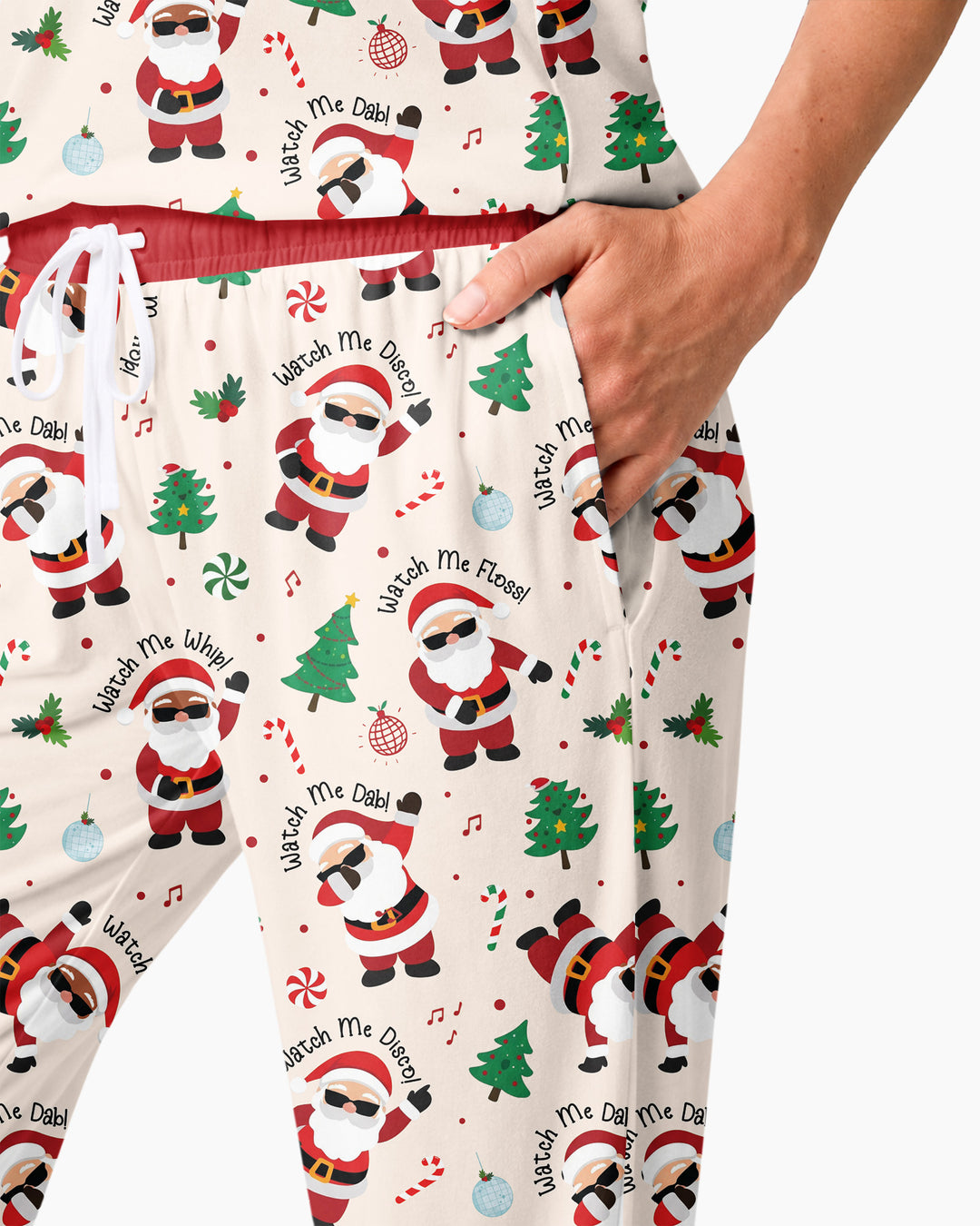 Santa's Christmas Dance Party Bamboo Women Pajama Set