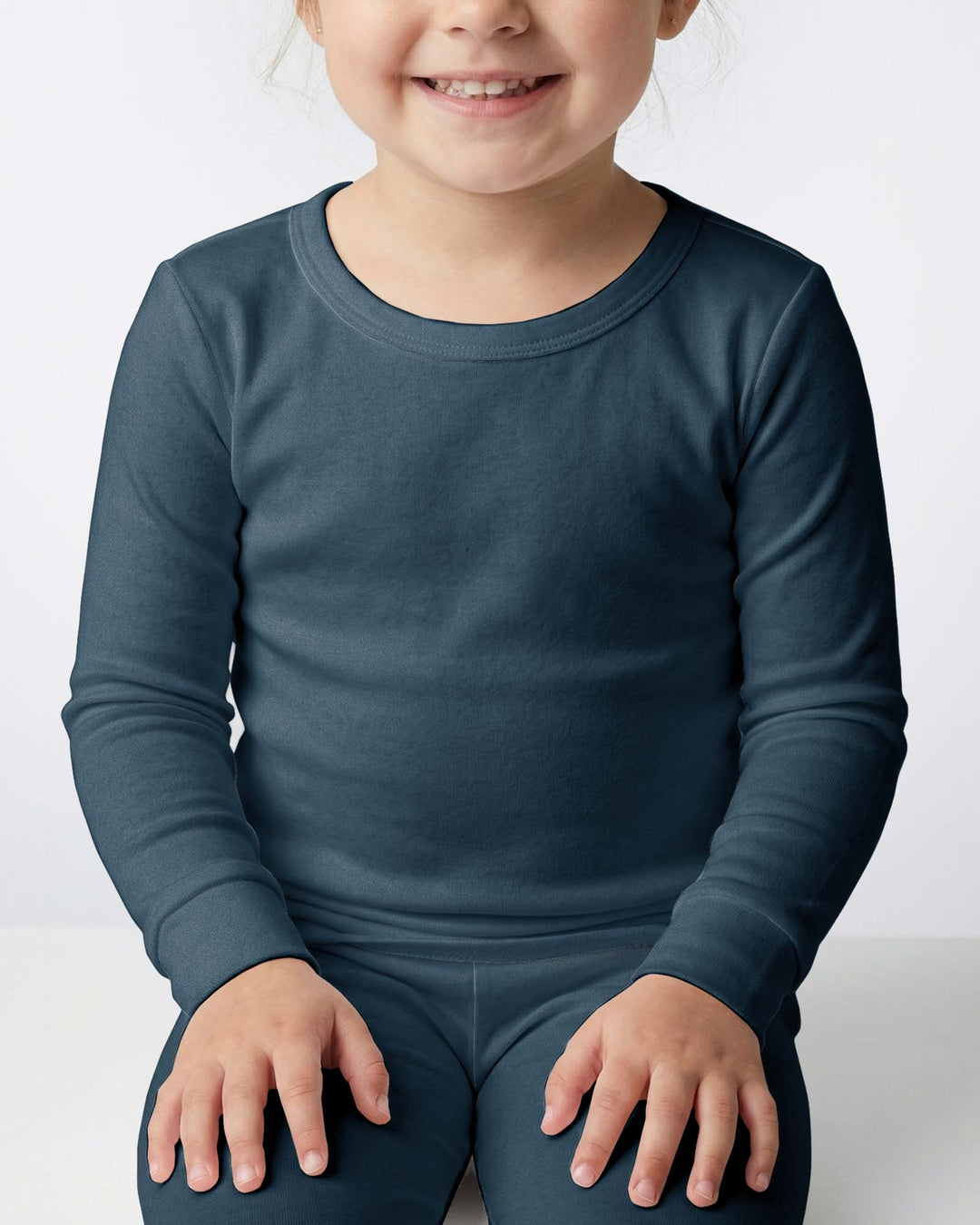 Zweiteiliges Pyjama-Set in Stahlblau