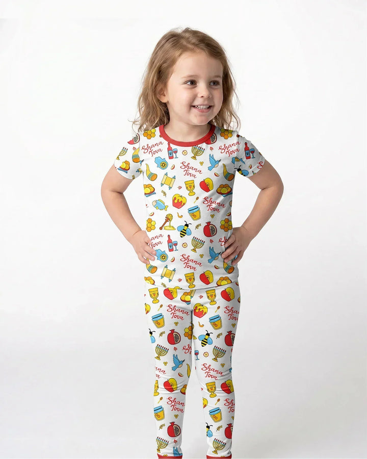 Zweiteiliges, kurzärmliges Pyjama-Set mit Marienkäfern