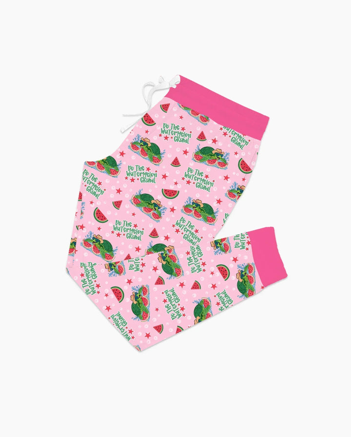 Conjunto de pijama de bambú de sandía de tortuga para mujer a juego con la familia