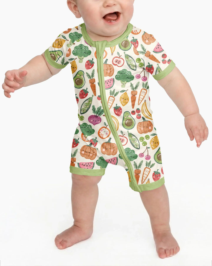 Veggie Friends Family Matching Bamboo Shorty Zippy