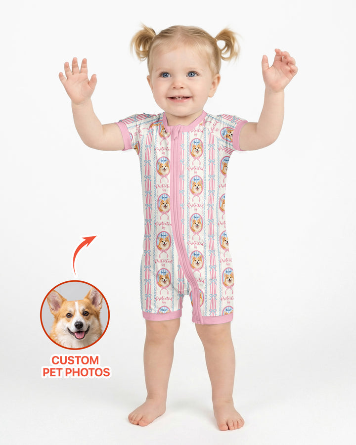 Custom Coquette Pet Photo Little Protector Bamboo Shorty Zippy