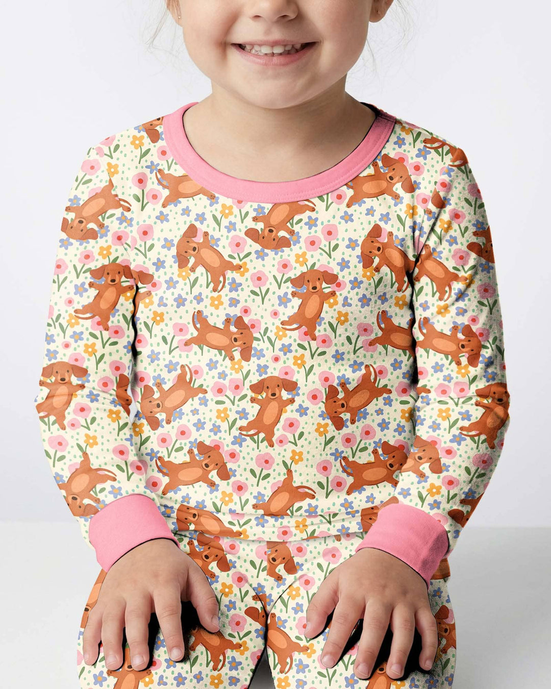 Conjunto de pijama de dos piezas de bambú de manga larga