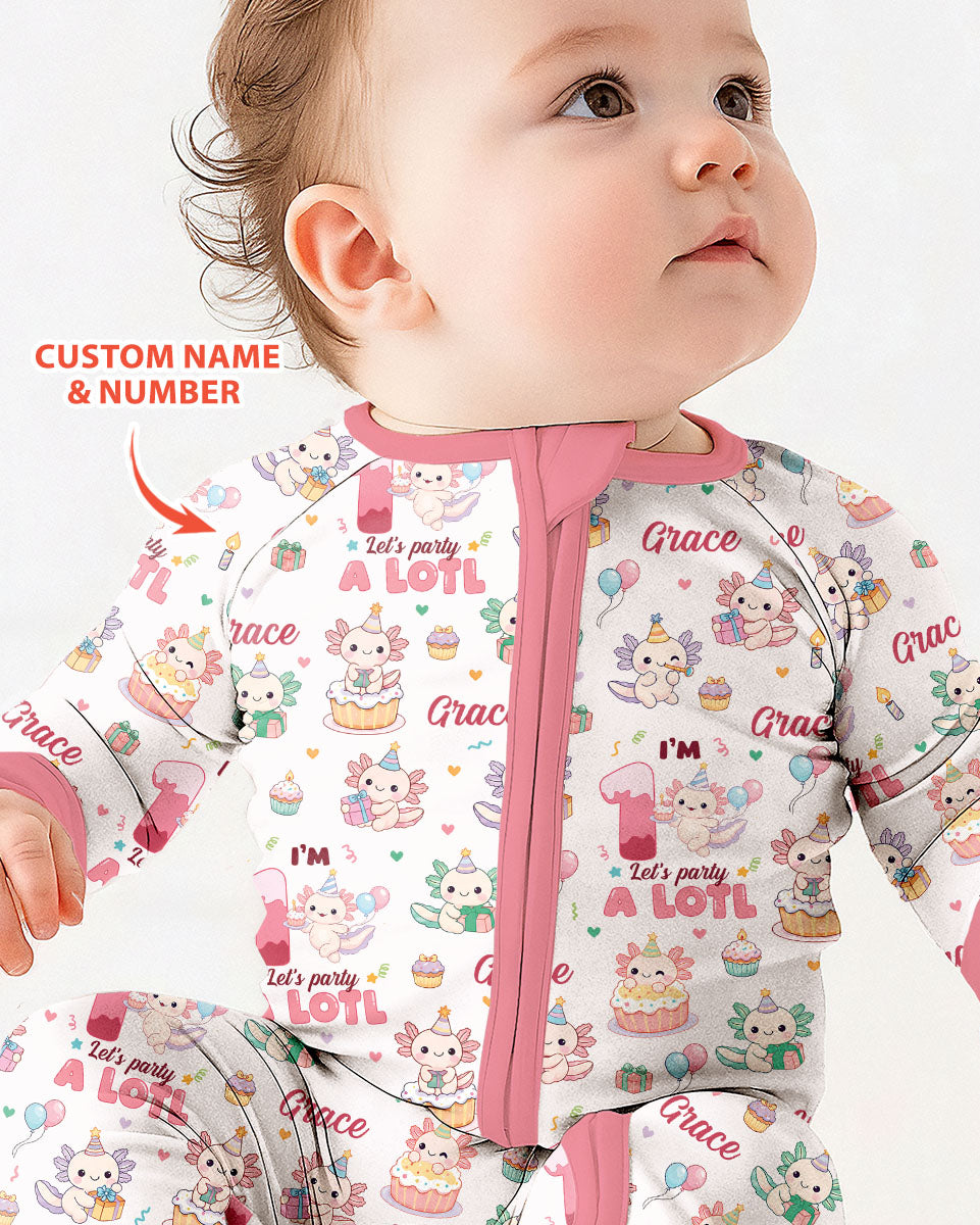 Personalized Birthday Lets Party A Lotl Bamboo Convertible Zippy