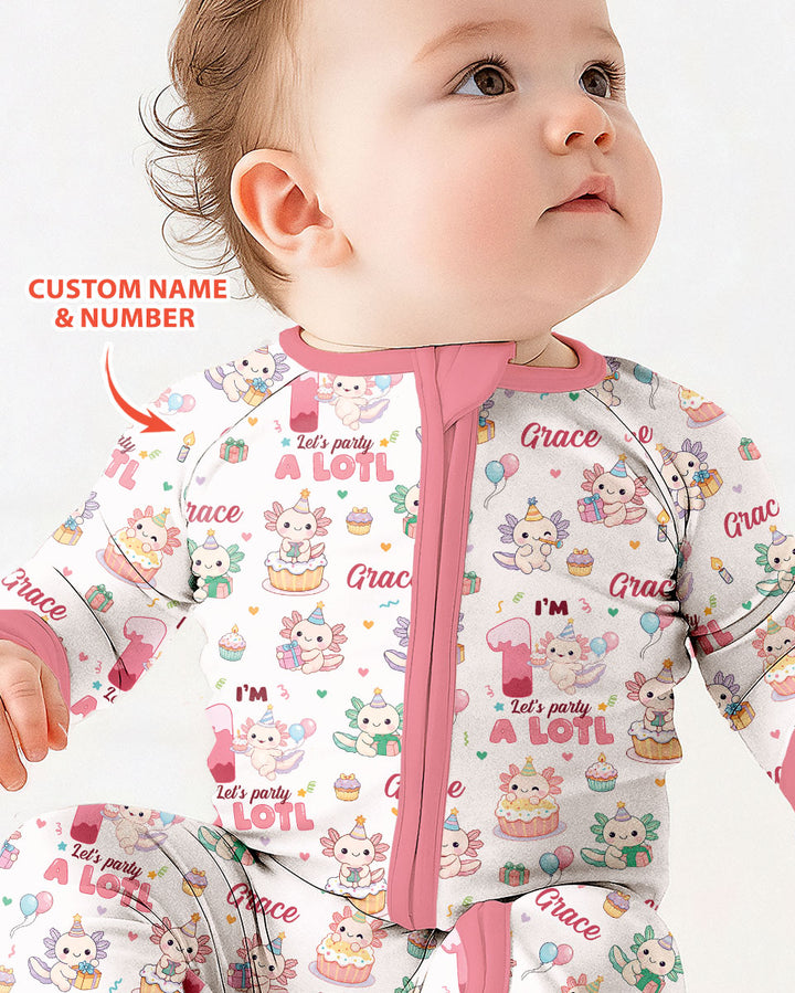 Personalized Birthday Lets Party A Lotl Bamboo Convertible Zippy