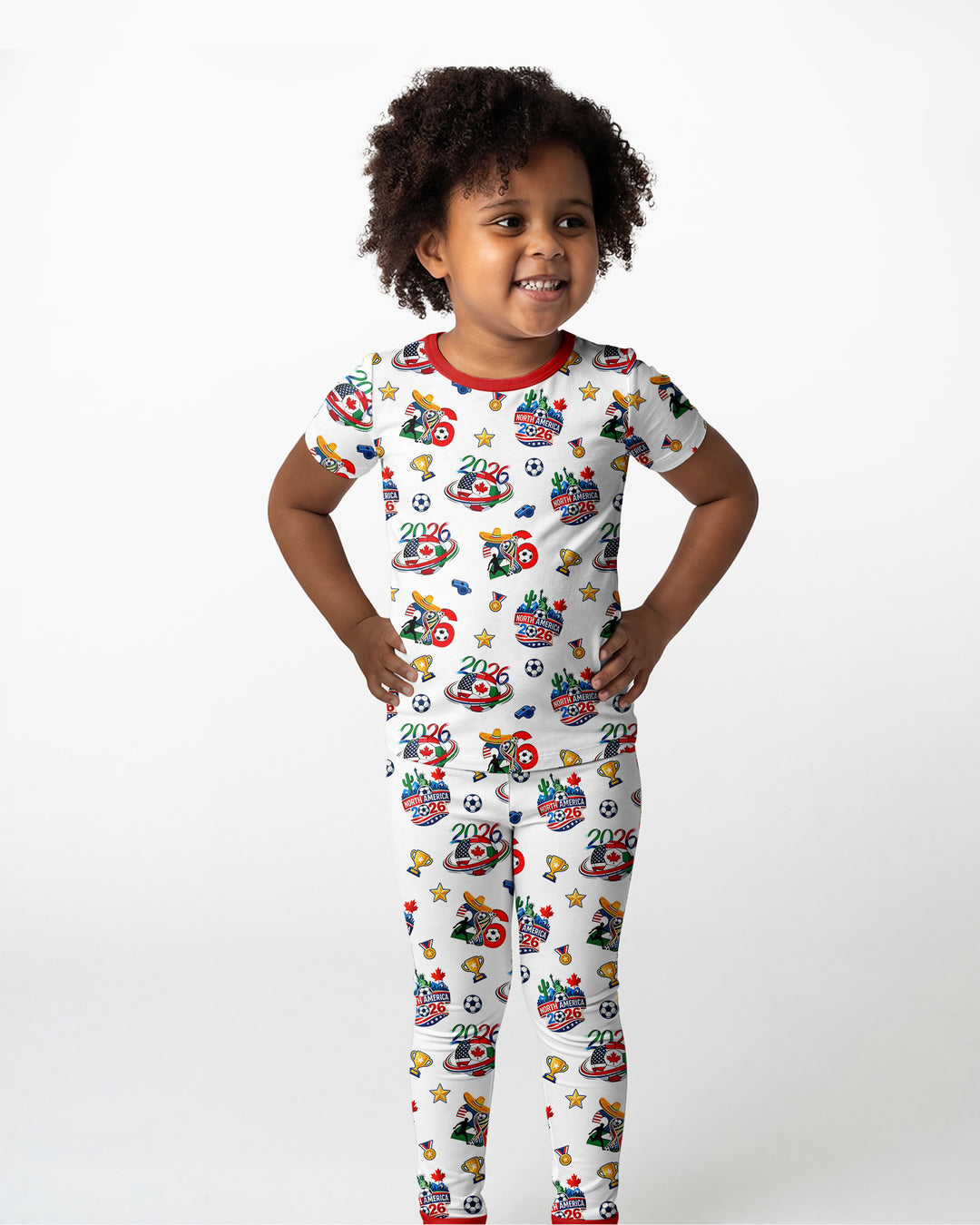 Conjunto de pijama de dos piezas de manga corta de bambú