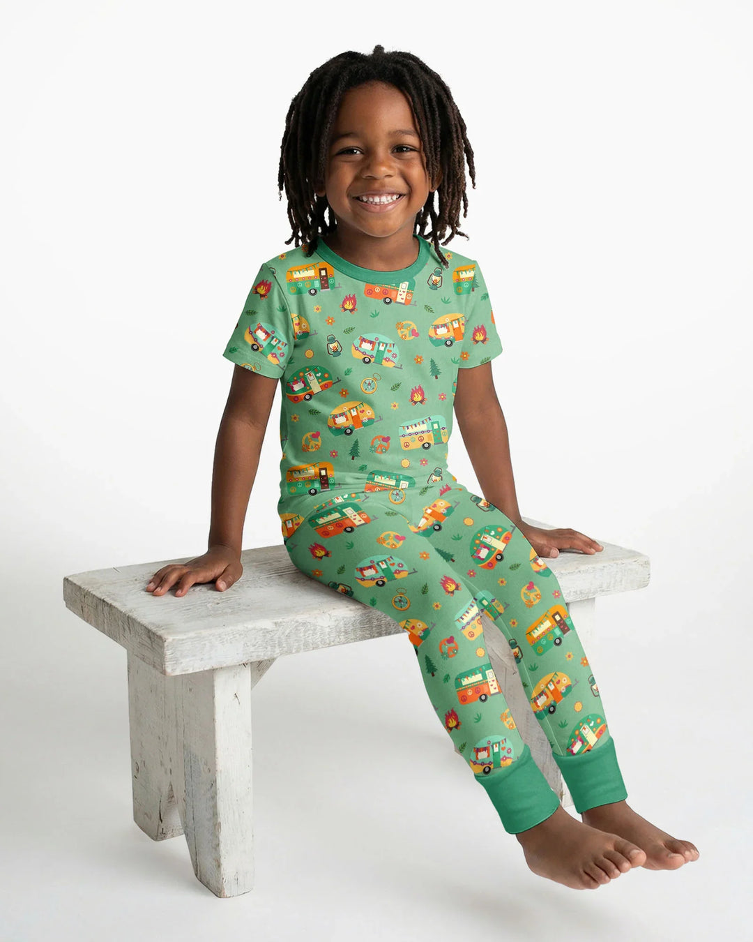 Zweiteiliges, kurzärmliges Pyjama-Set mit Marienkäfern