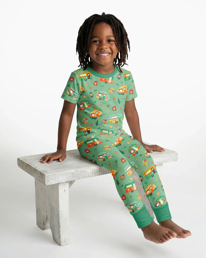 Zweiteiliges, kurzärmliges Pyjama-Set mit Marienkäfern