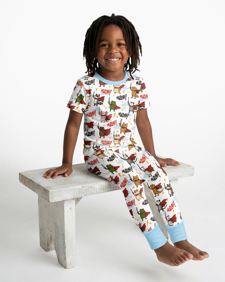 Zweiteiliges, kurzärmliges Pyjama-Set mit Marienkäfern