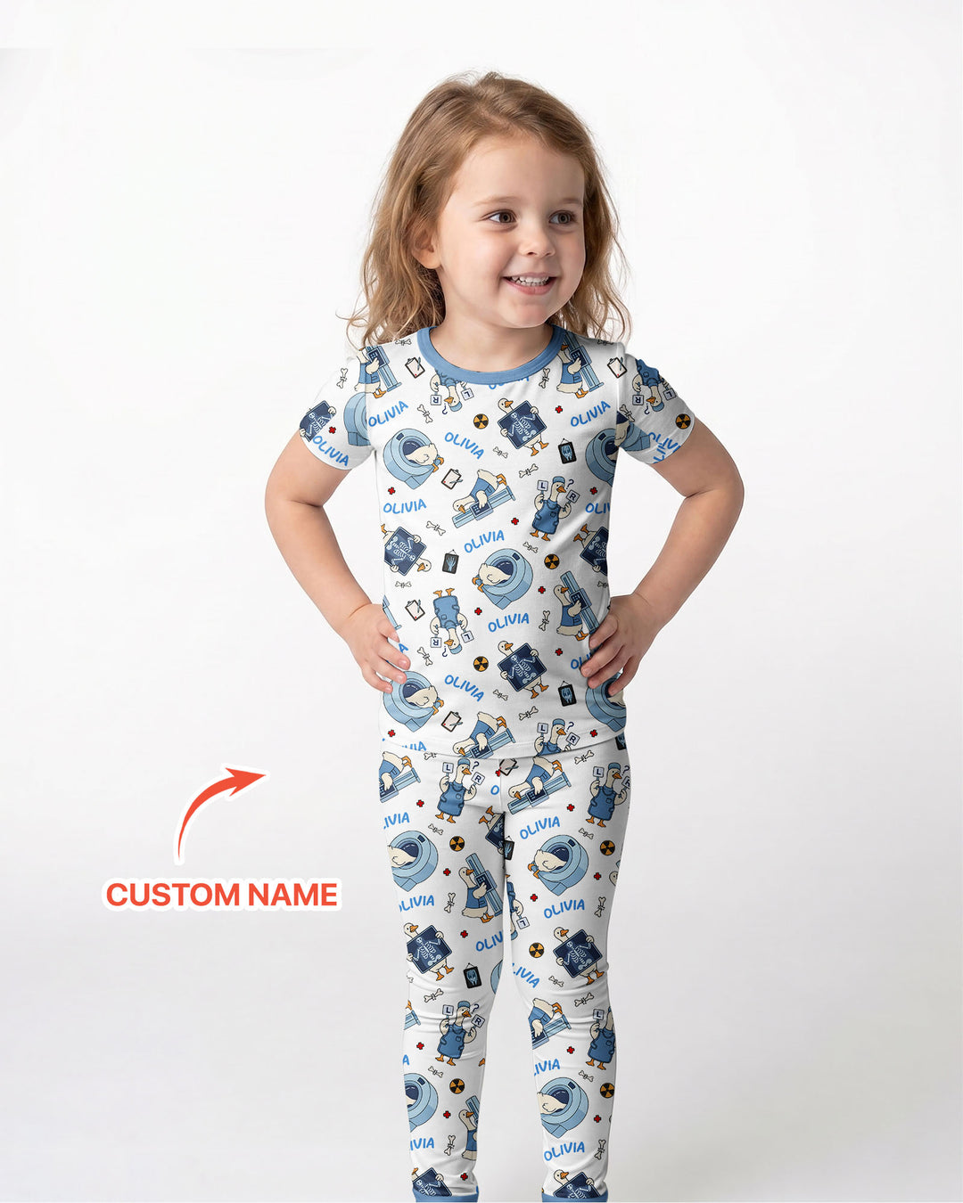 Zweiteiliges, kurzärmliges Pyjama-Set mit Marienkäfern