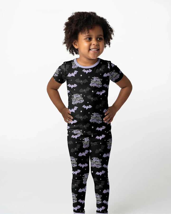 Halloween Butterflies Bamboo Two Piece Short Sleeve Pajama Set