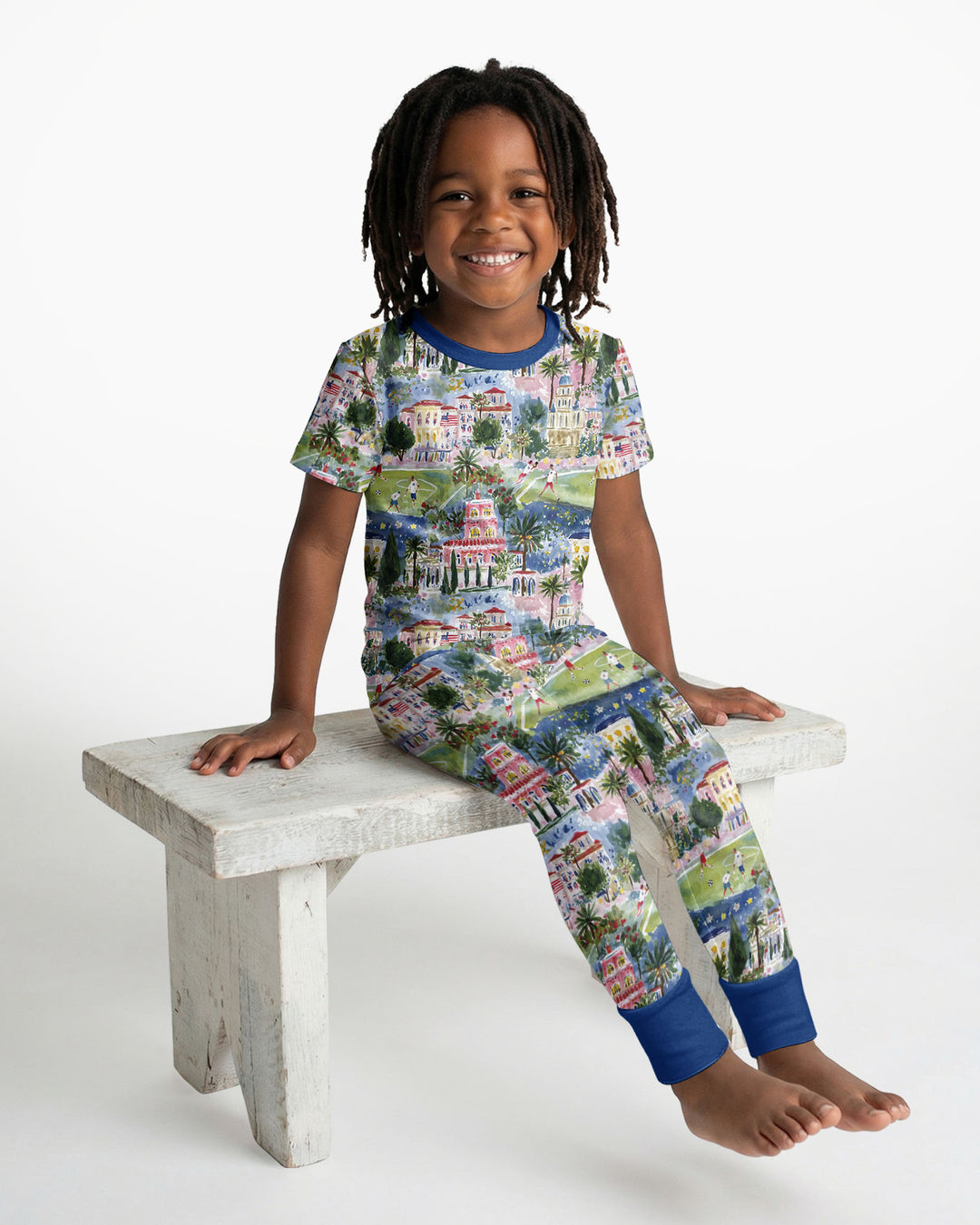 Zweiteiliges, kurzärmliges Pyjama-Set mit Marienkäfern