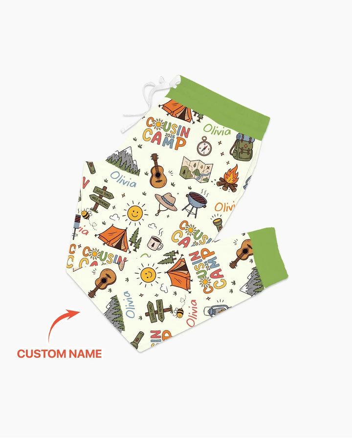 Plantilla de conjunto de pijama de mujer de bambú