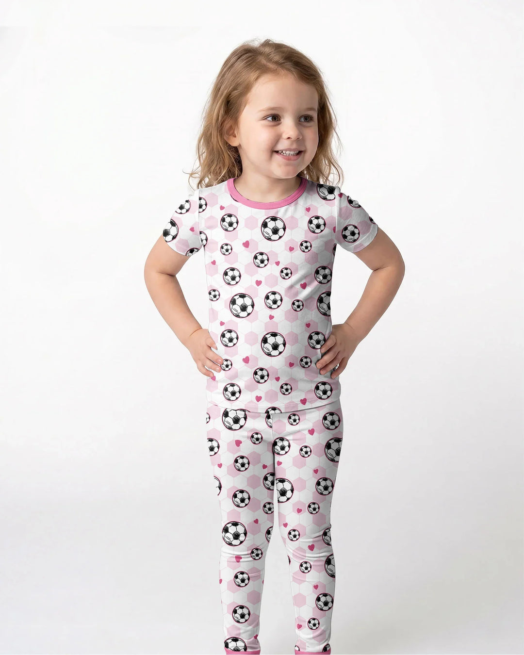 Goal Squad Family Matching Bamboo Two Piece Short Sleeve Pajama Set