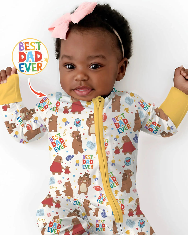 Best Daddy Bear Ever Family Matching Bamboo Convertible Zippy
