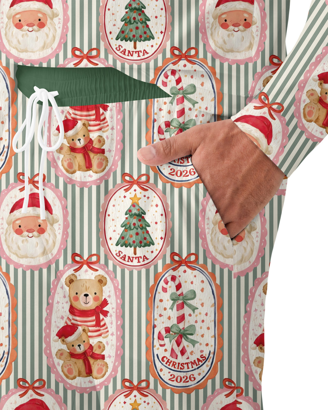 Teddy Bear Christmas Bamboo Men's Pajama Set