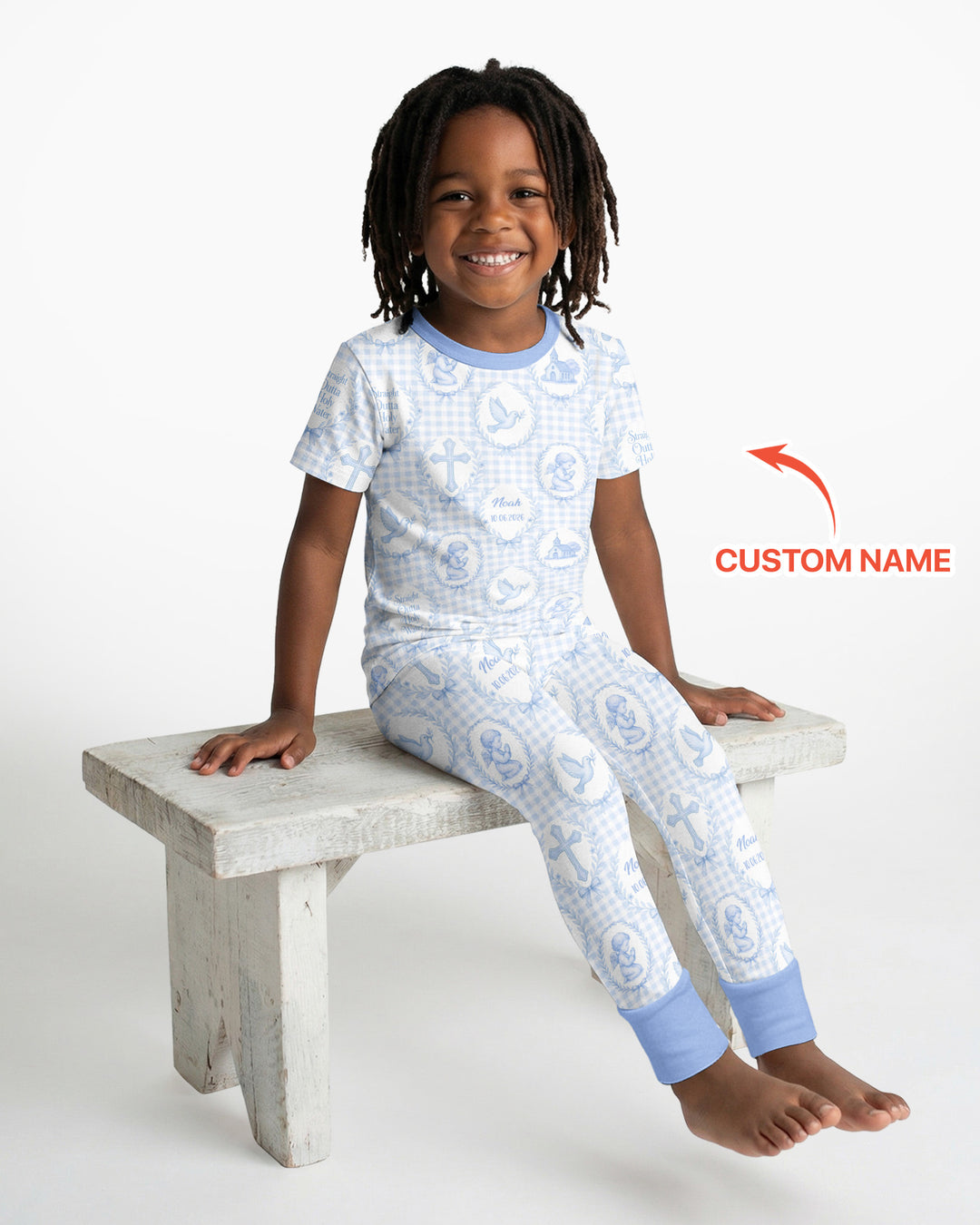 Zweiteiliges, kurzärmliges Pyjama-Set mit Marienkäfern