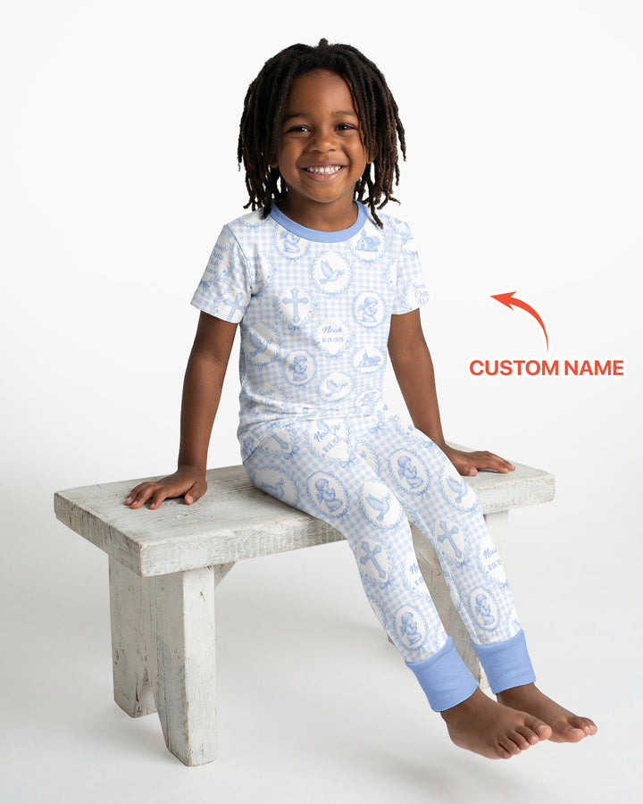 Zweiteiliges, kurzärmliges Pyjama-Set mit Marienkäfern
