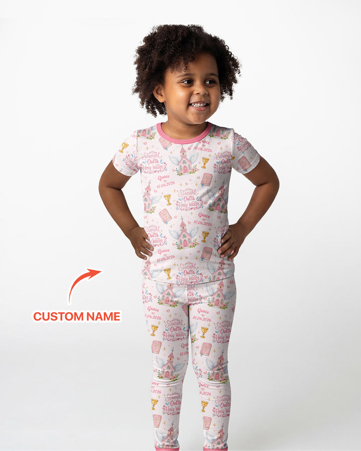 Zweiteiliges, kurzärmliges Pyjama-Set mit Marienkäfern