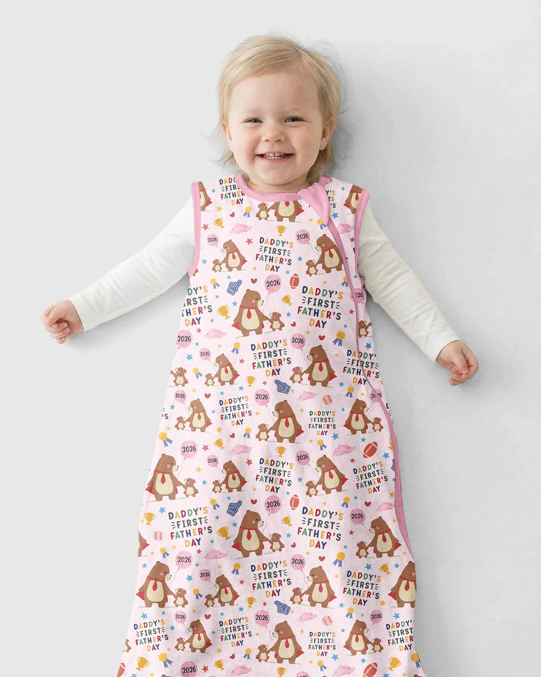 First Father's Day Daddy Bear Family Matching Bamboo Sleep Bag
