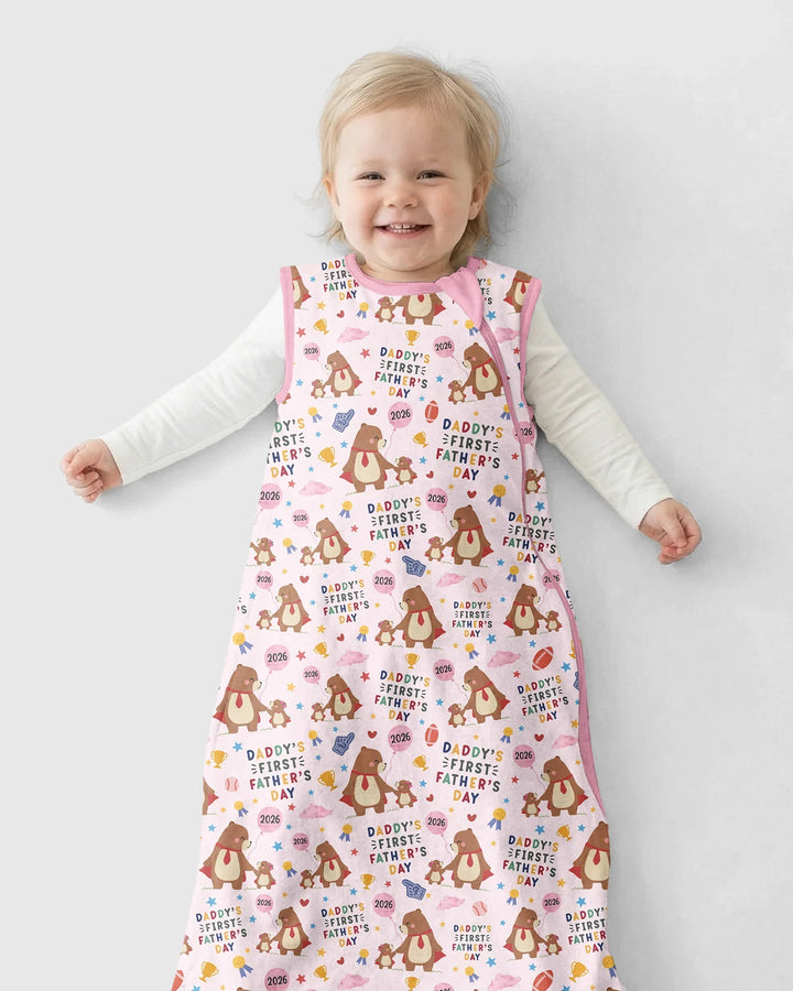 First Father's Day Daddy Bear Family Matching Bamboo Sleep Bag