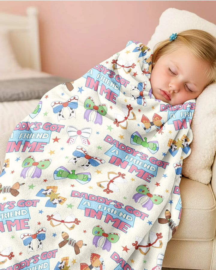 Daddy's Got A Friend In Me Bamboo Blanket