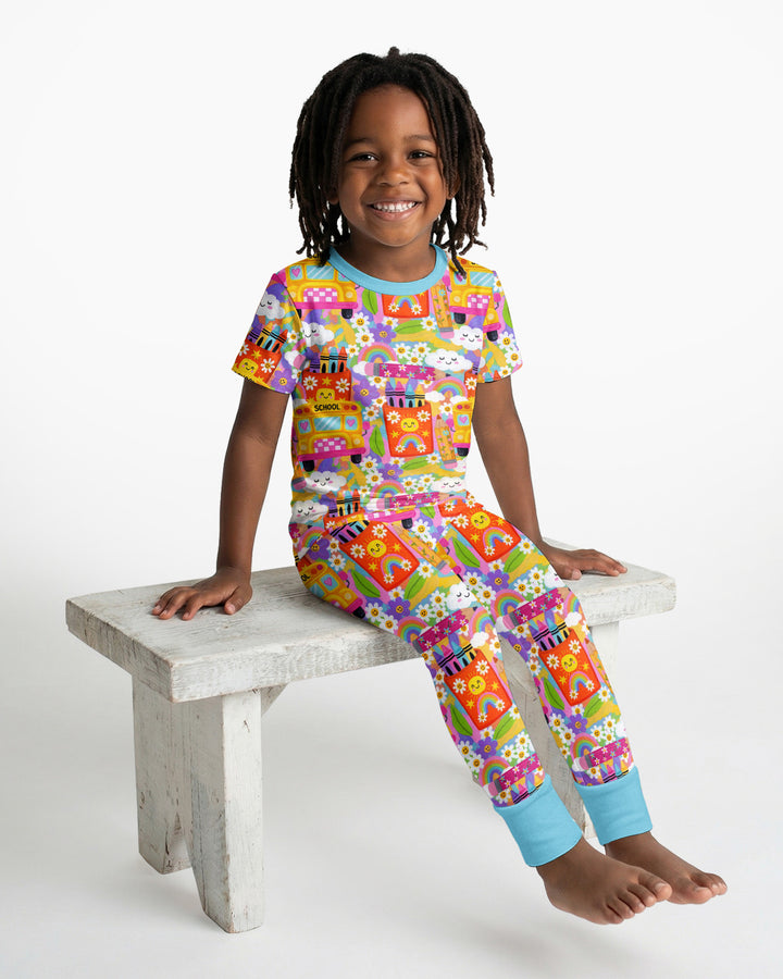 Zweiteiliges, kurzärmliges Pyjama-Set mit Marienkäfern