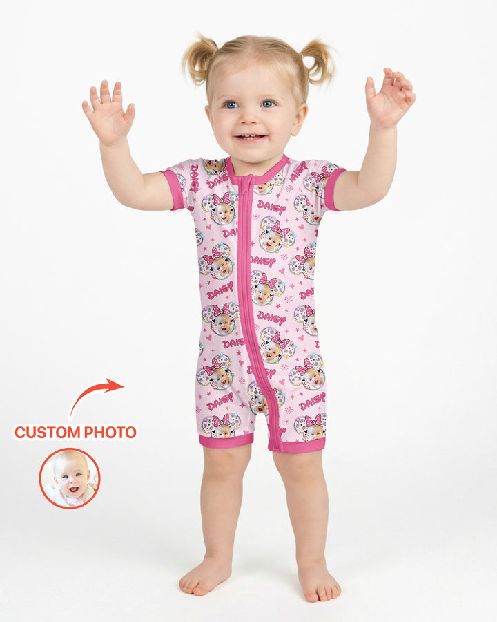 Custom Photo Little Princess Bamboo Shorty Zippy