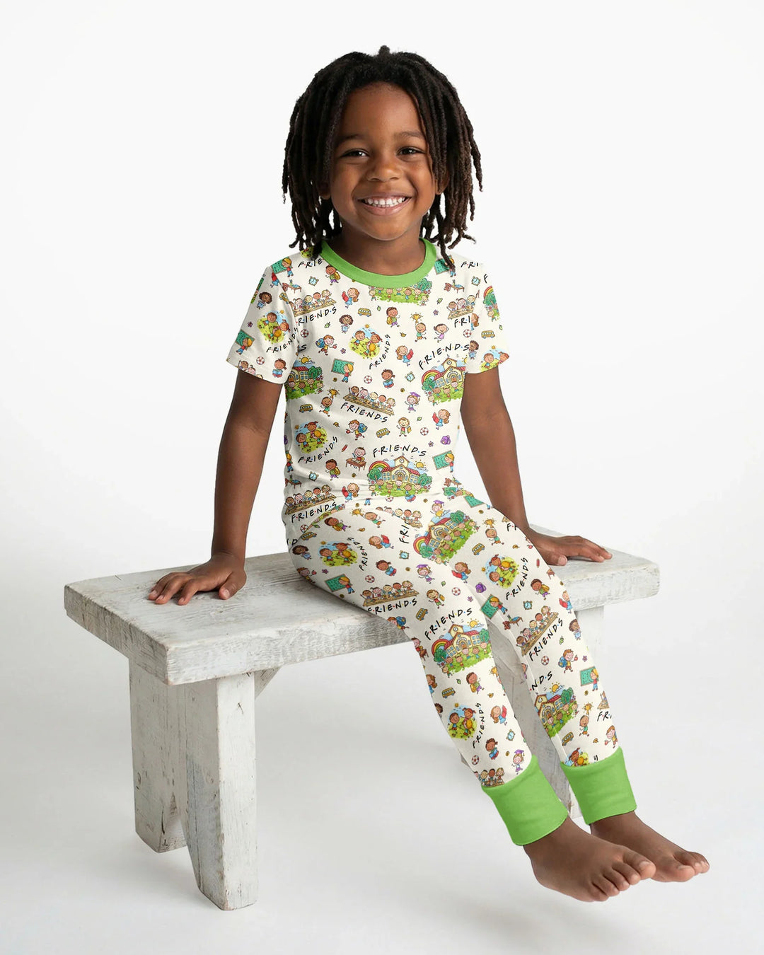 School Friends Forever Bamboo Two Piece Short Sleeve Pajama Set