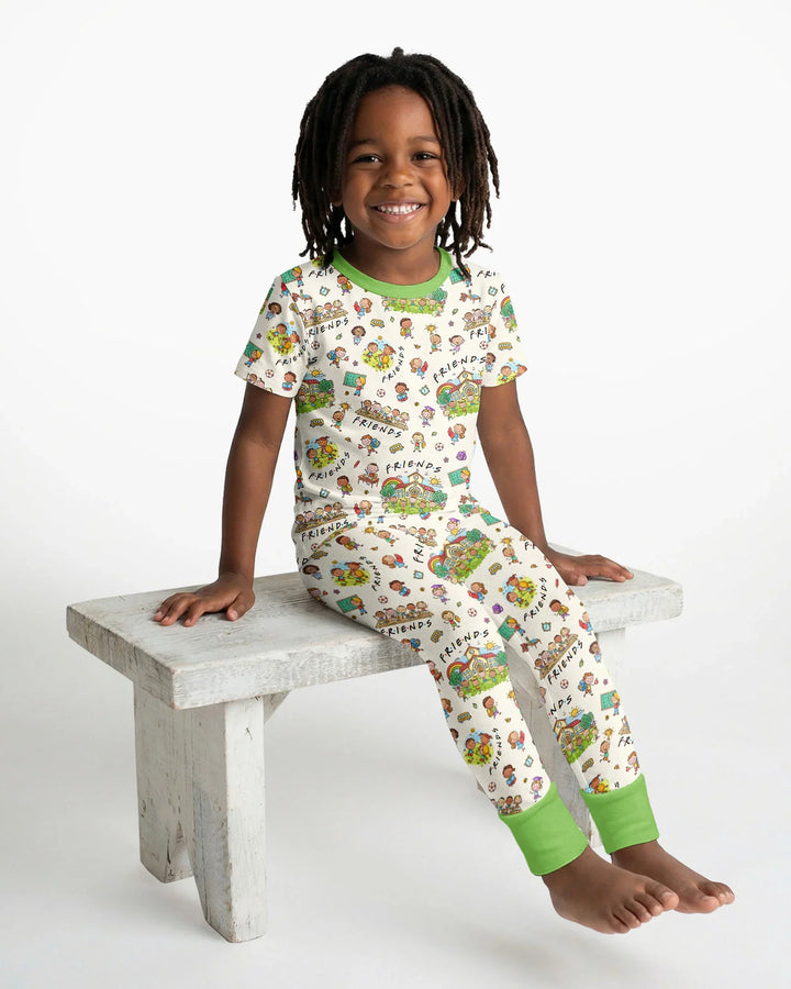 School Friends Forever Bamboo Two Piece Short Sleeve Pajama Set