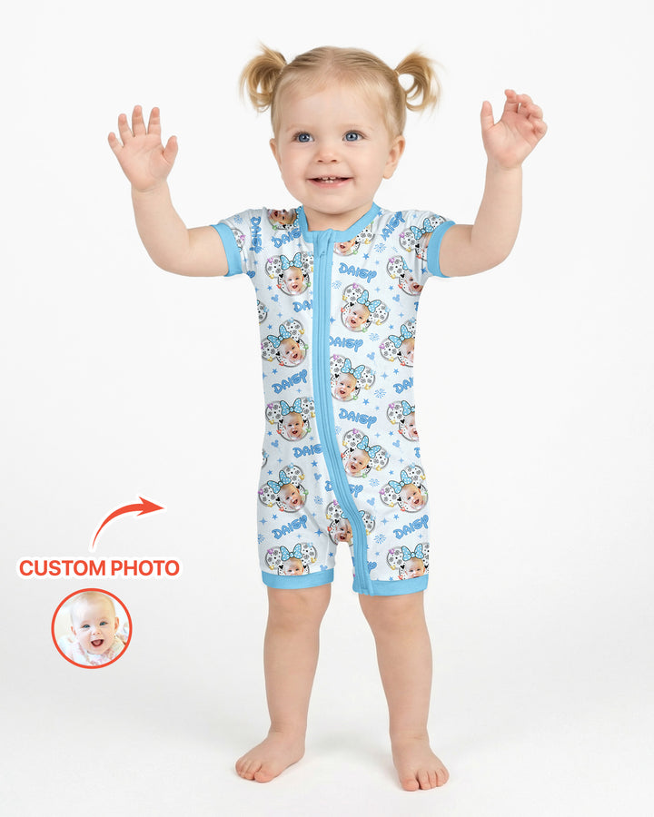 Custom Photo Little Princess Bamboo Shorty Zippy