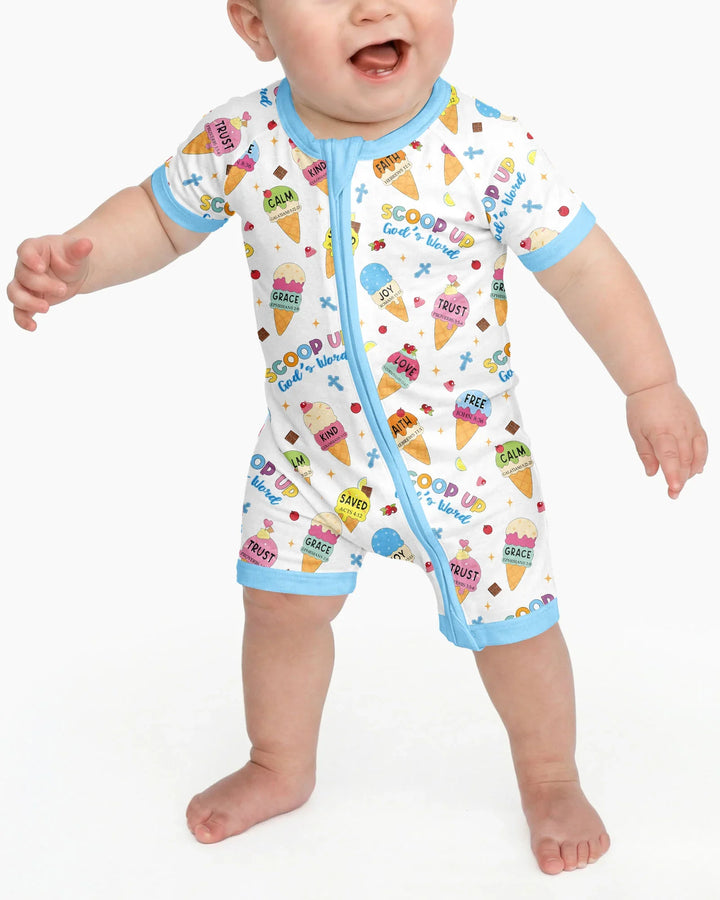 Pijama corto con cremallera de bambú a juego para toda la familia Mini Mystic