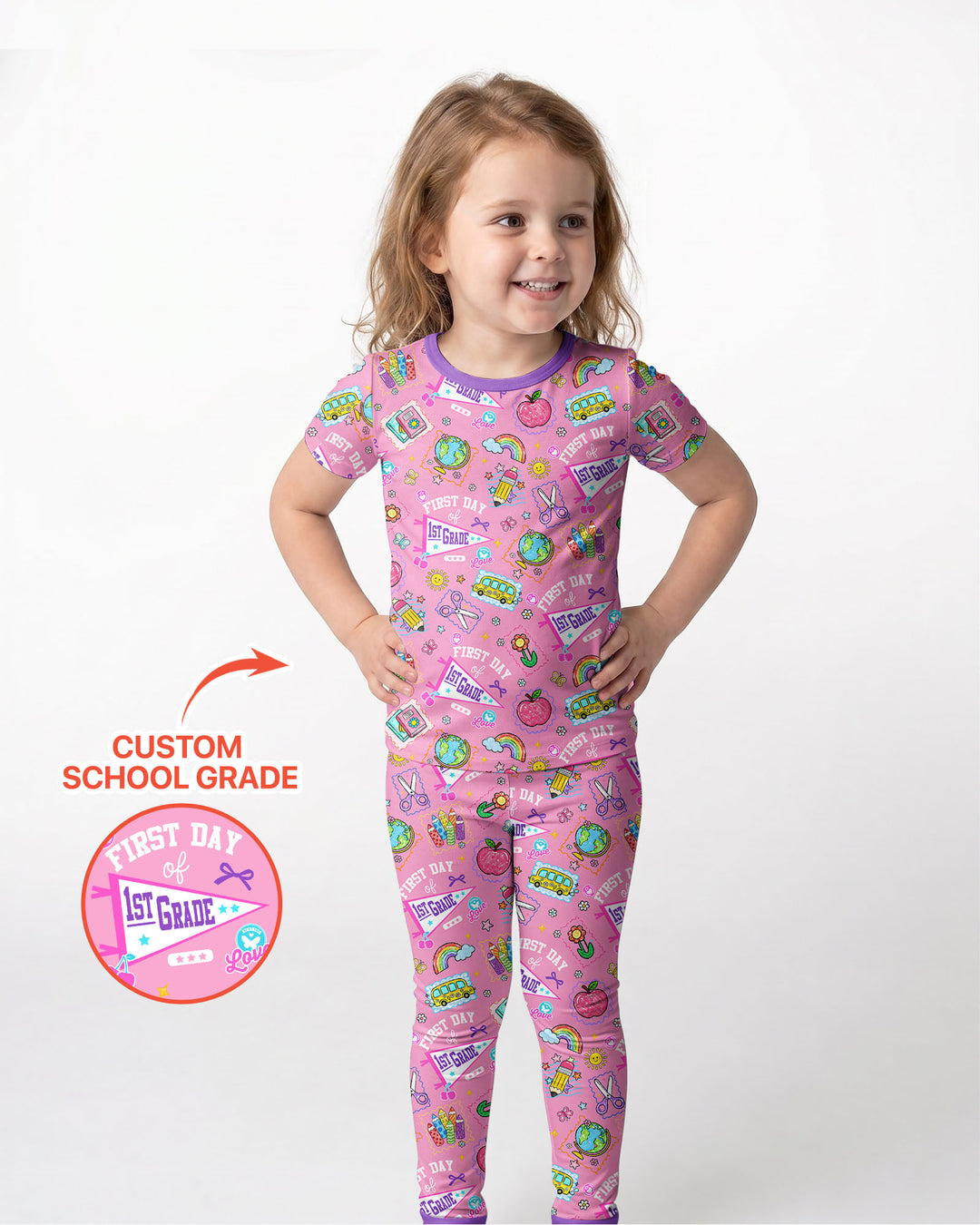 Zweiteiliges, kurzärmliges Pyjama-Set mit Marienkäfern