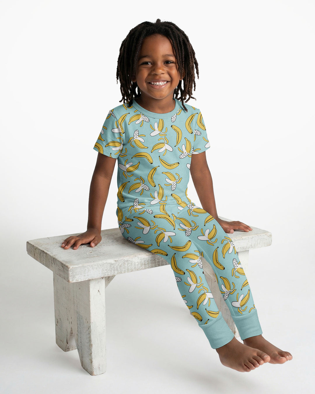 Bananas Bamboo Two Piece Short Sleeve Pajama Set