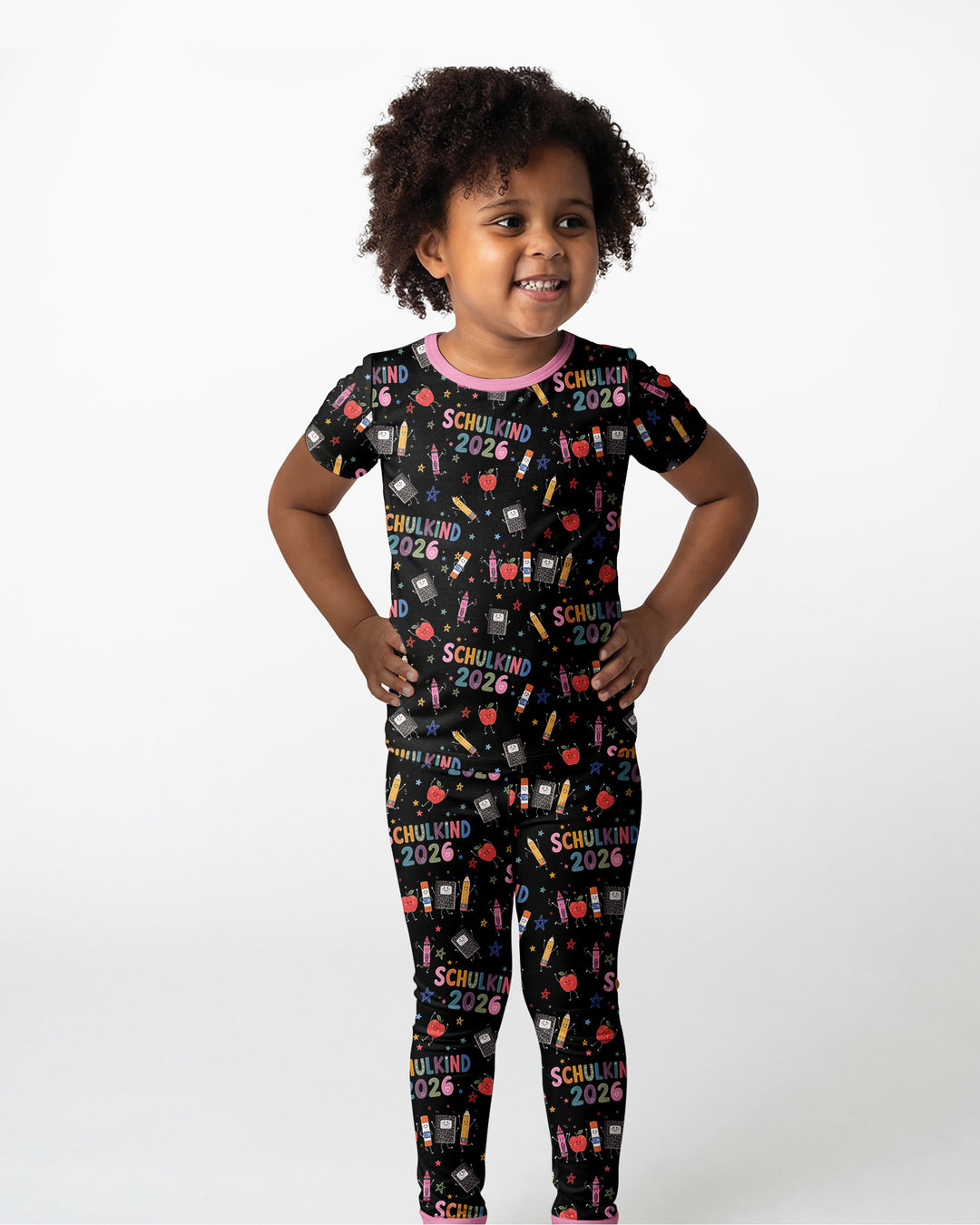 First Day Fun 2026 Bamboo Two Piece Short Sleeve Pajama Set