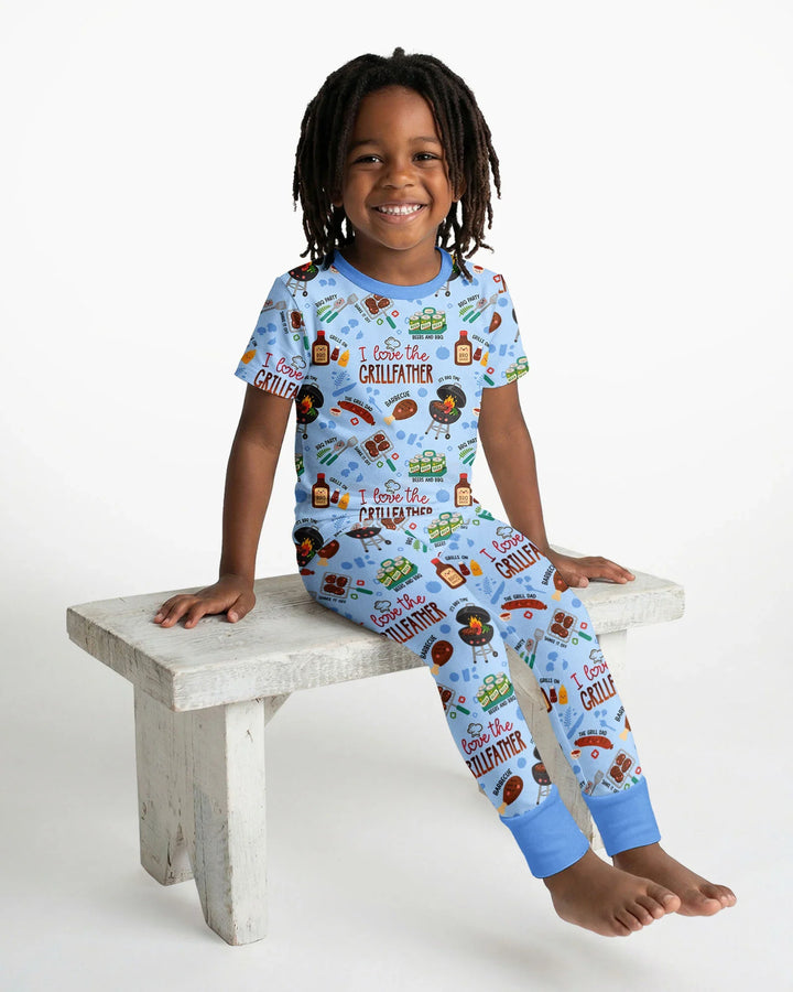 The Grill Father Family Matching Bamboo Two Piece Short Sleeve Pajama Set
