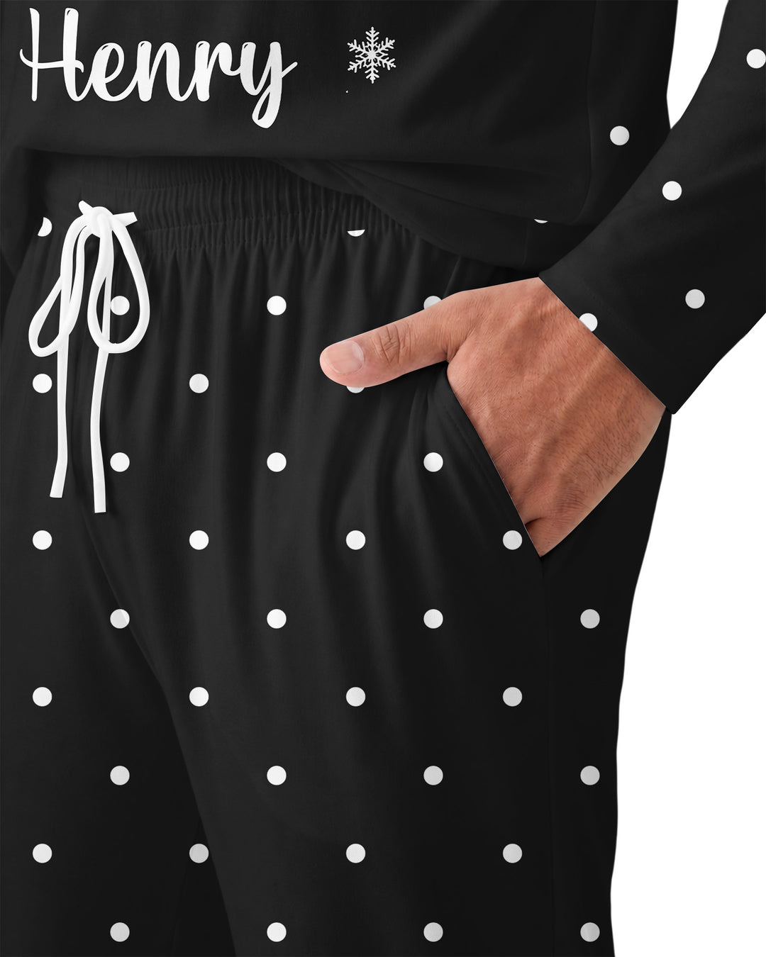 Custom Name Vintage Believe Santa Bamboo Men's Pajama Set