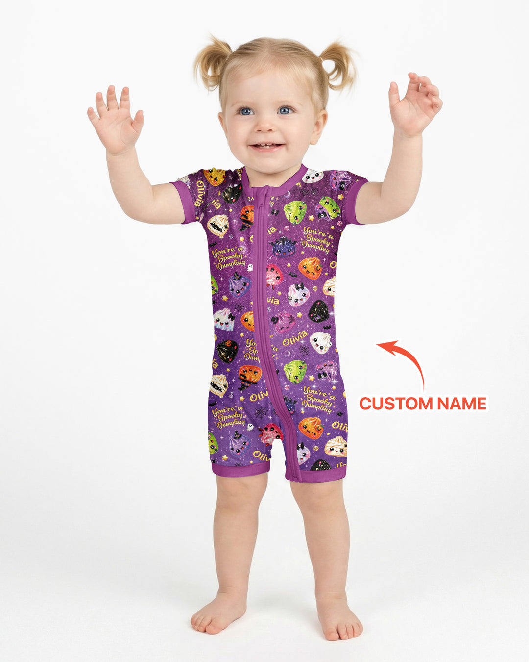 Custom Name You're A Spooky Dumpling Bamboo Shorty Zippy
