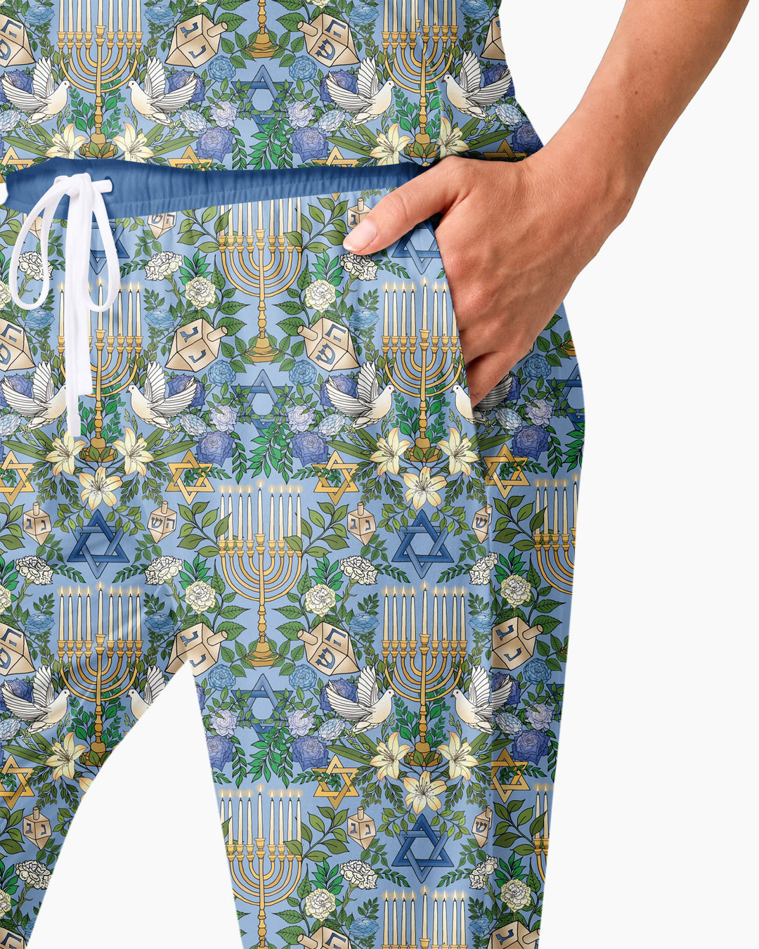 Hanukkah the Festival of Lights Mommy & Me Matching Bamboo Women Pajama Set