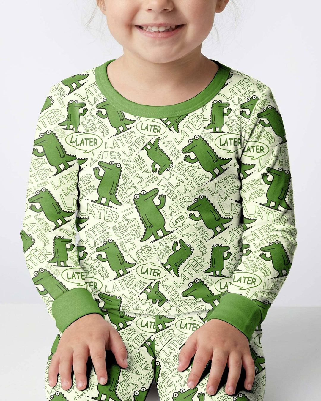 See you later, alligator! Bamboo Two Piece Long Sleeve Pajama Set