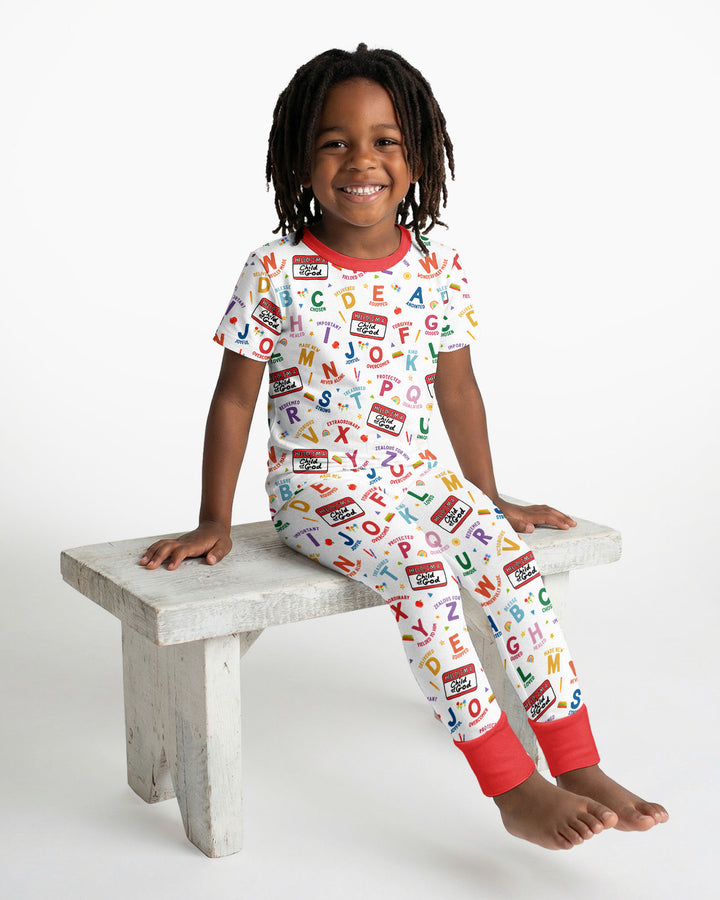Zweiteiliges, kurzärmliges Pyjama-Set mit Marienkäfern