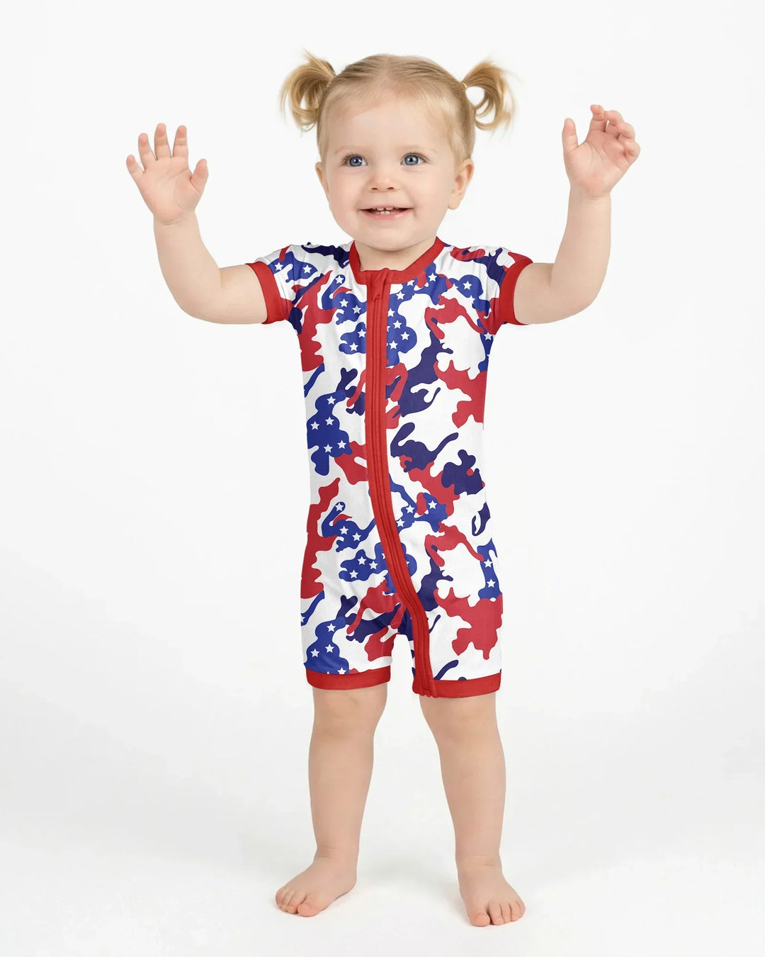 Patriot Camo Daddy & Me Matching Bamboo Shorty Zippy