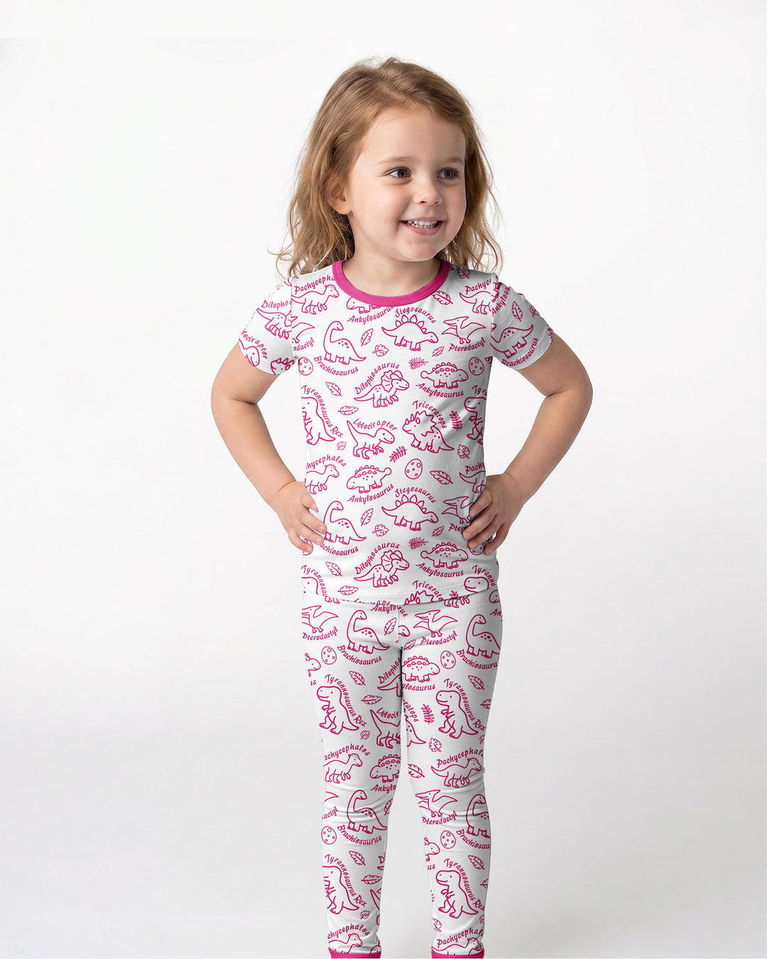 Conjunto de pijama de dos piezas de manga corta de bambú