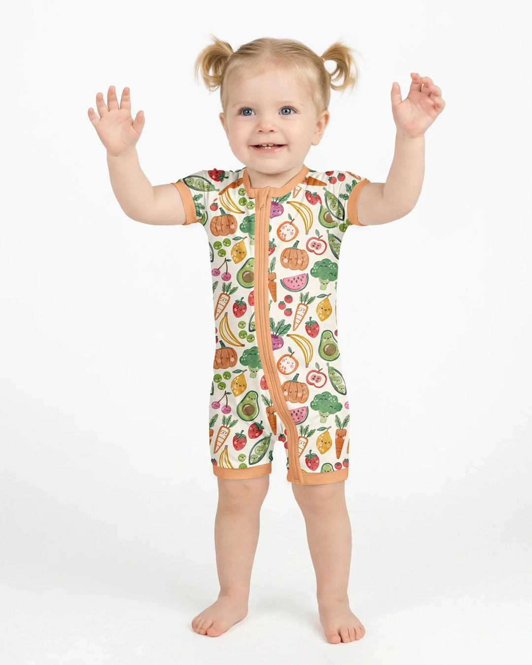Veggie Friends Family Matching Bamboo Shorty Zippy
