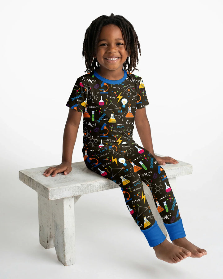 Science Explorer Family Matching Bamboo Two Piece Short Sleeve Pajama Set
