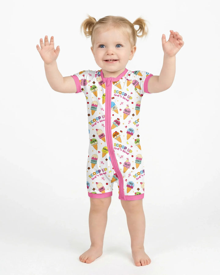 Pijama corto con cremallera de bambú a juego para toda la familia Mini Mystic