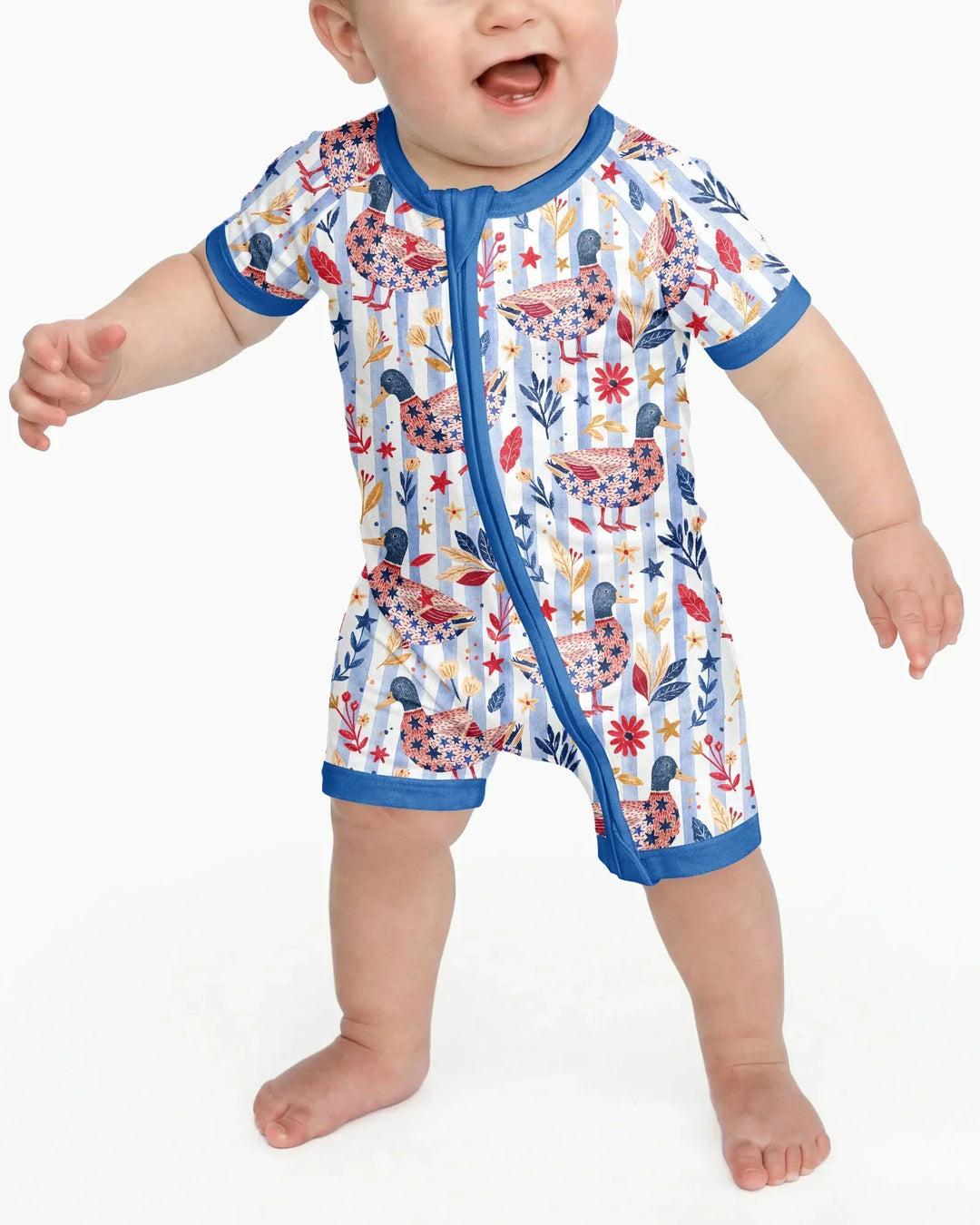 Patriotic Mallard Duck Bamboo Shorty Zippy