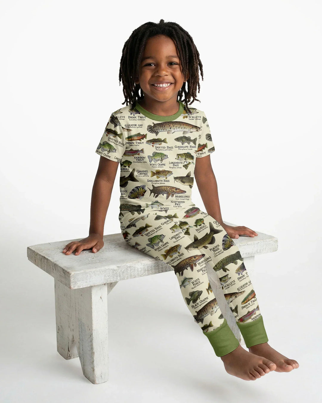 Fish Of America Bamboo Two Piece Short Sleeve Pajama Set