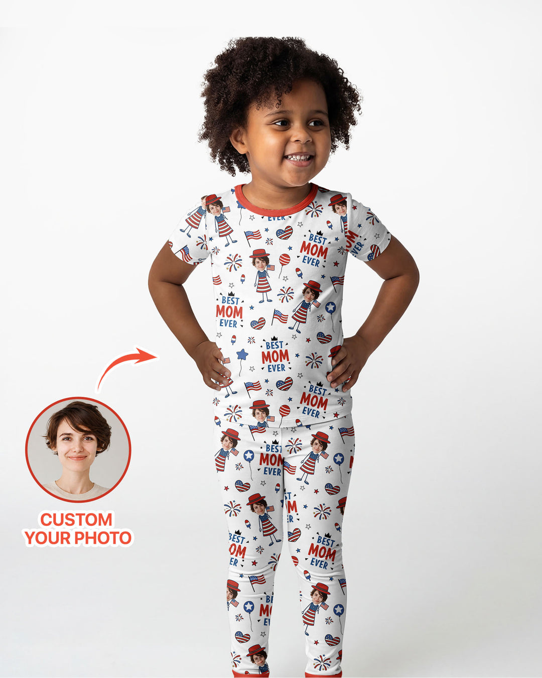 Zweiteiliges, kurzärmliges Pyjama-Set mit Marienkäfern